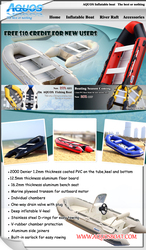 Aquos inflatable boat tender yacht dinghy pontoon boats