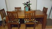 Country style six seater dining table